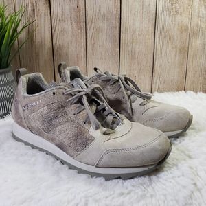 MERRELL Women's 9.5 Tan, Brown J001630 Mottled, Suede Sneakers GUC